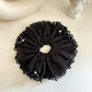Gifty - Pleated Ruffle Bow Detail Polyester Scrunchie