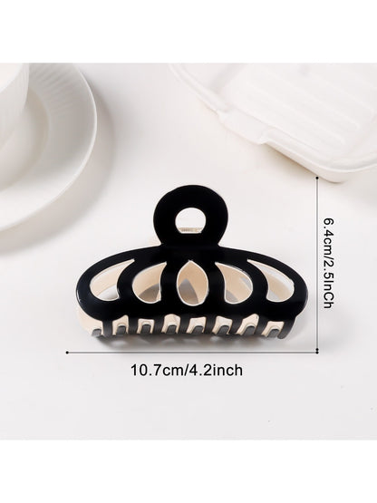 Beau - Color Block Hollow Out Claw Clip