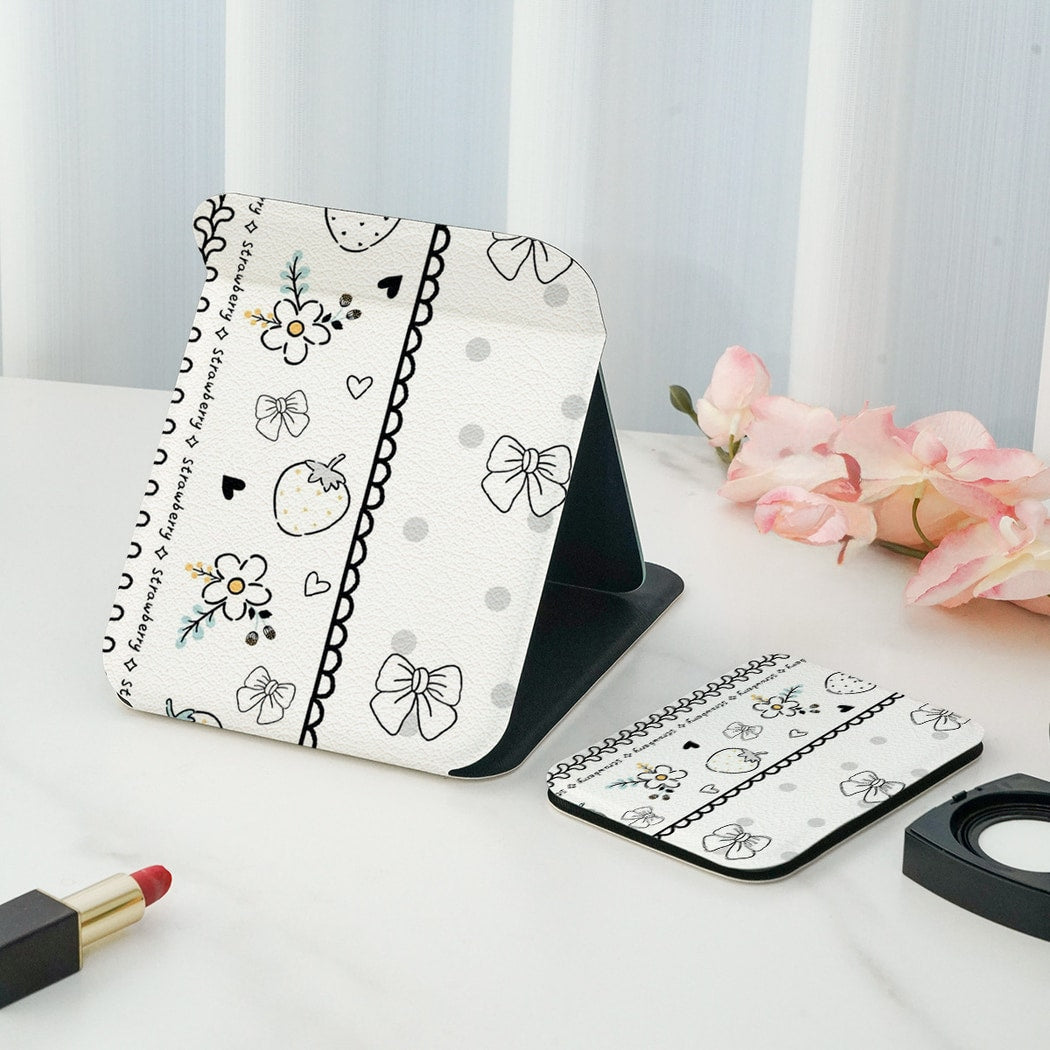 Mirroray - Folding Double-Sided Print Makeup Mirror