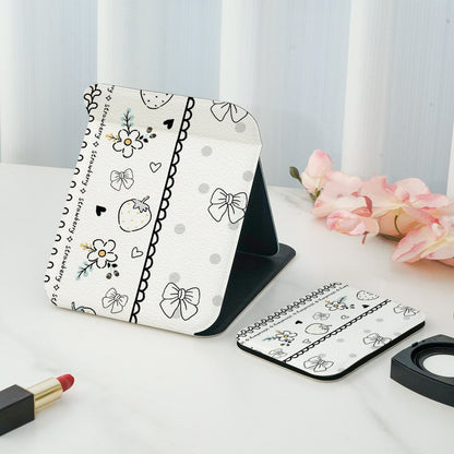 Mirroray - Folding Double-Sided Print Makeup Mirror