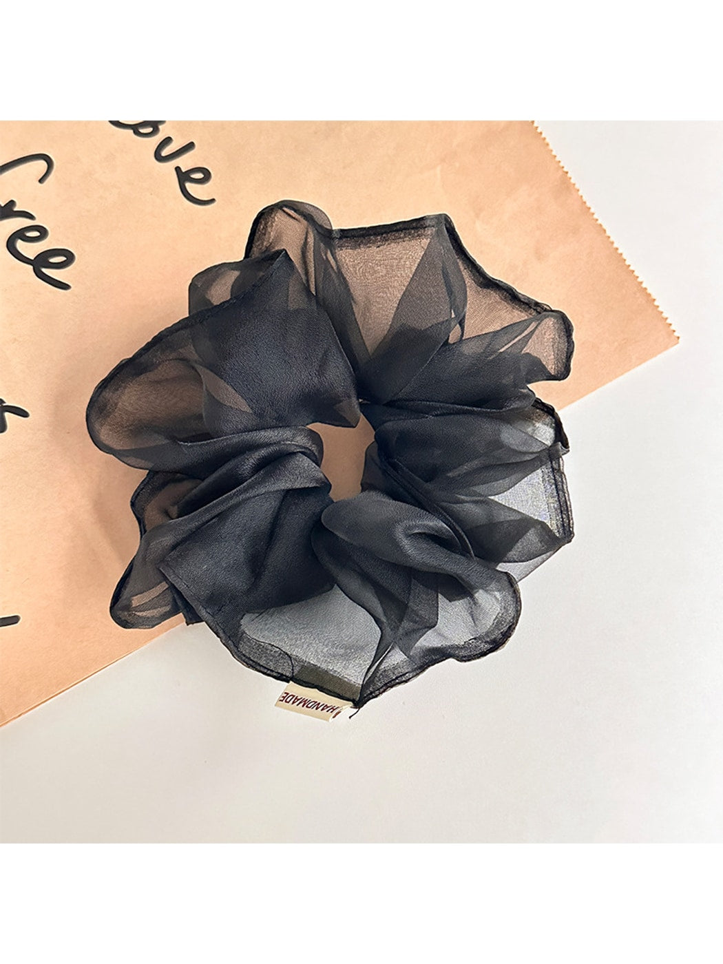 Gifty - Sheer Organza Look Solid Color Scrunchie
