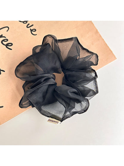 Gifty - Sheer Organza Look Solid Color Scrunchie