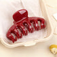Beau - Solid Color Pumpkin Shaped Claw Clip