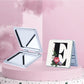 Mirroray - Floral Letter Print Folding Makeup Mirror