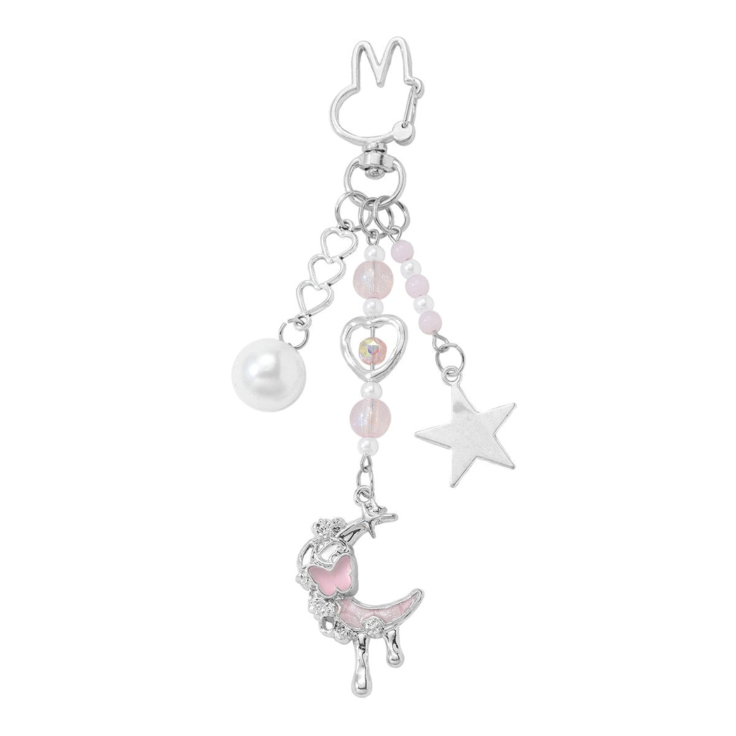 Keypus - Sweet Style Moon and Star Charm Keychain