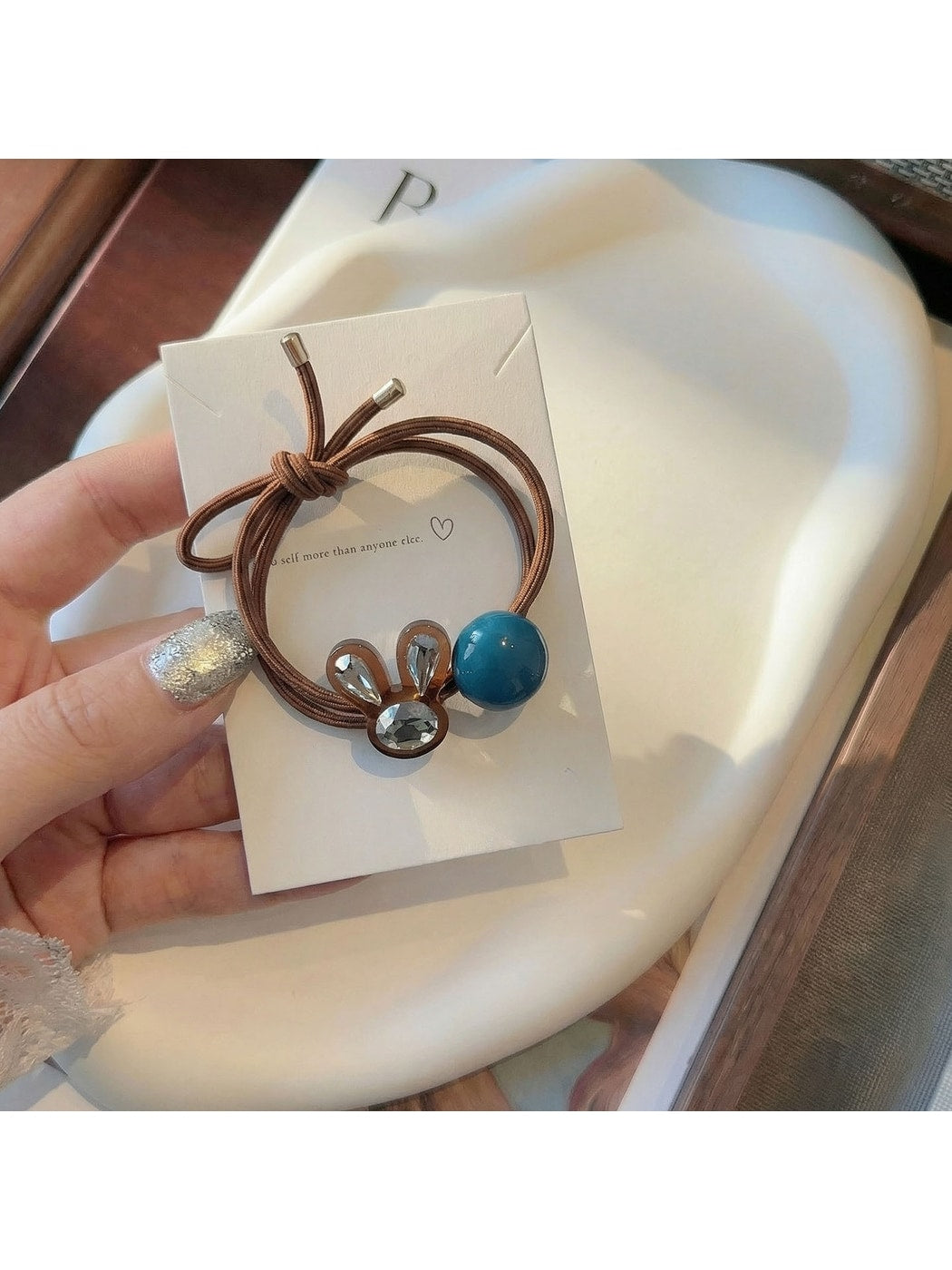 Gifty - Sweet Style Rounded Bead Rabbit Hair Tie