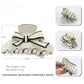 Beau - Acetate Fiber Bow Edge Trim Claw Clip