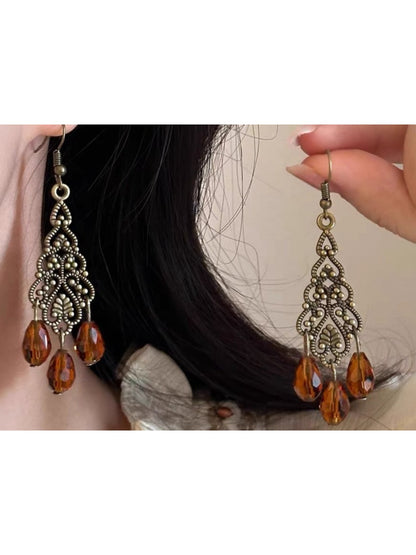 Earedge - Brown Bohemian Vacation Earrings