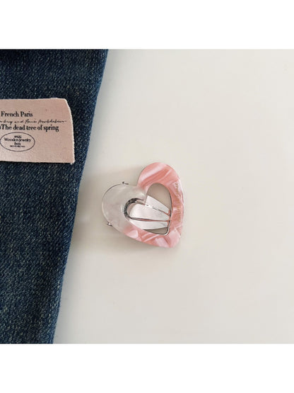 Beau - Sweet Heart Shaped Cut Out Hair Clip