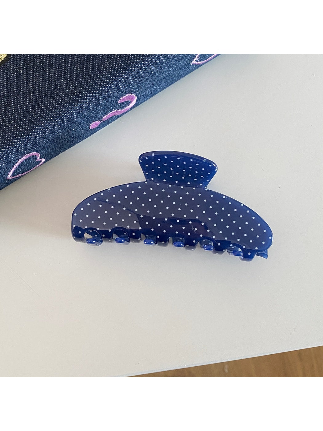 Beau - Fan Shape Decorative Acetate Fiber Claw Clip