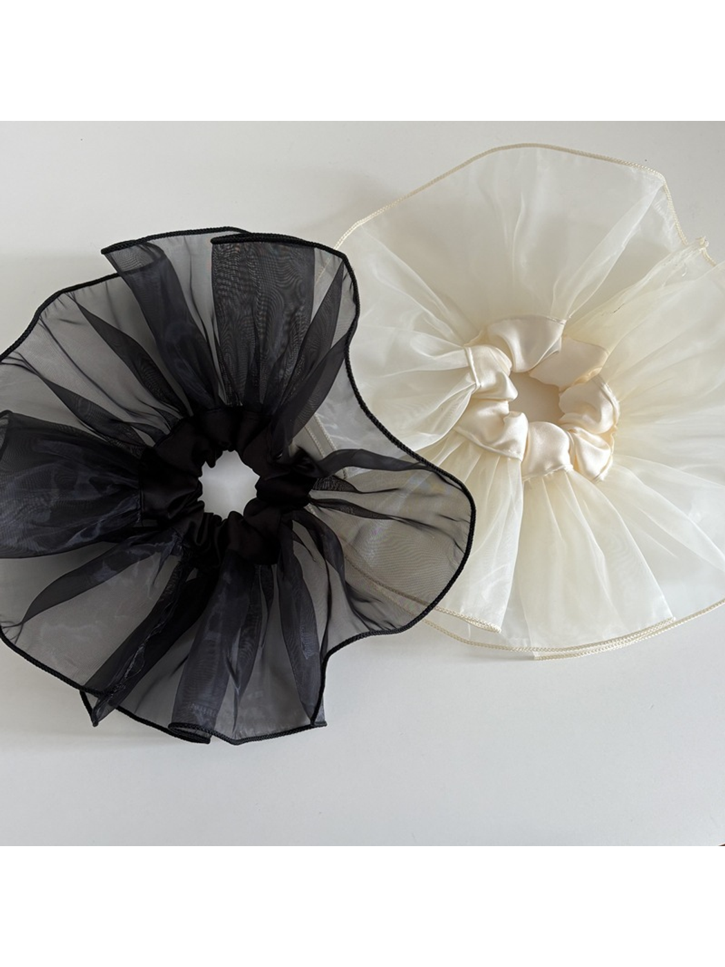 Gifty - Sheer Ruffled Ballet Style Hair Scrunchie