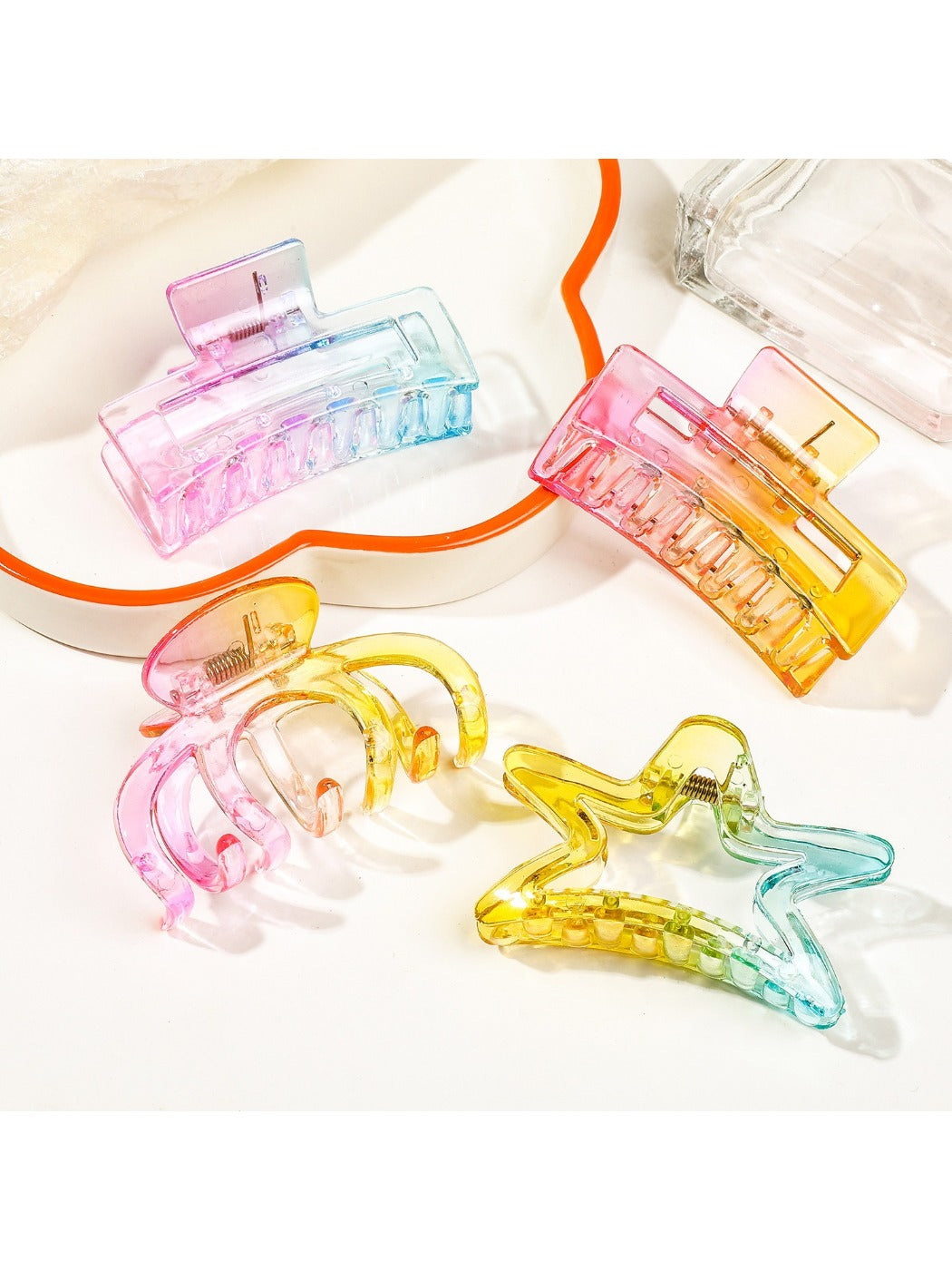 Beau - Gradient Transparent Hair Clips