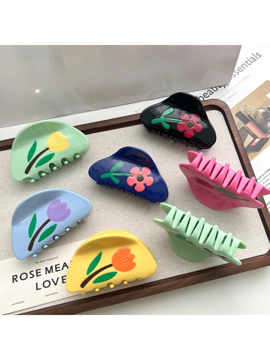Beau - Cute Flower Shaped Acetate Hair Clip