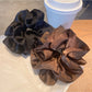Gifty - Two Tone Crinkled Satin Scrunchie
