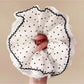 Gifty - Polka Dot Lace Trim Round Scrunchie