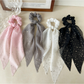 Gifty - Knotted Ribbon Dot Detail Hair Scrunchie