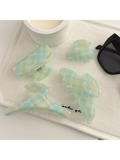 Beau - Classy Plaid Hair Claw Clip