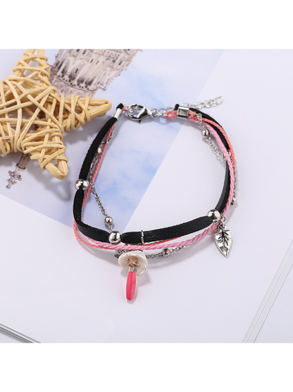 Lovra - Bohemian Leaf Pendant Beaded Bracelet