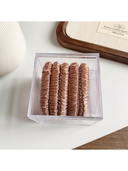 Gifty - Minimalist Satin Sausage-Shaped Hair Tie