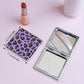 Mirroray - Pink Purple Leopard Print Square Compact Mirror