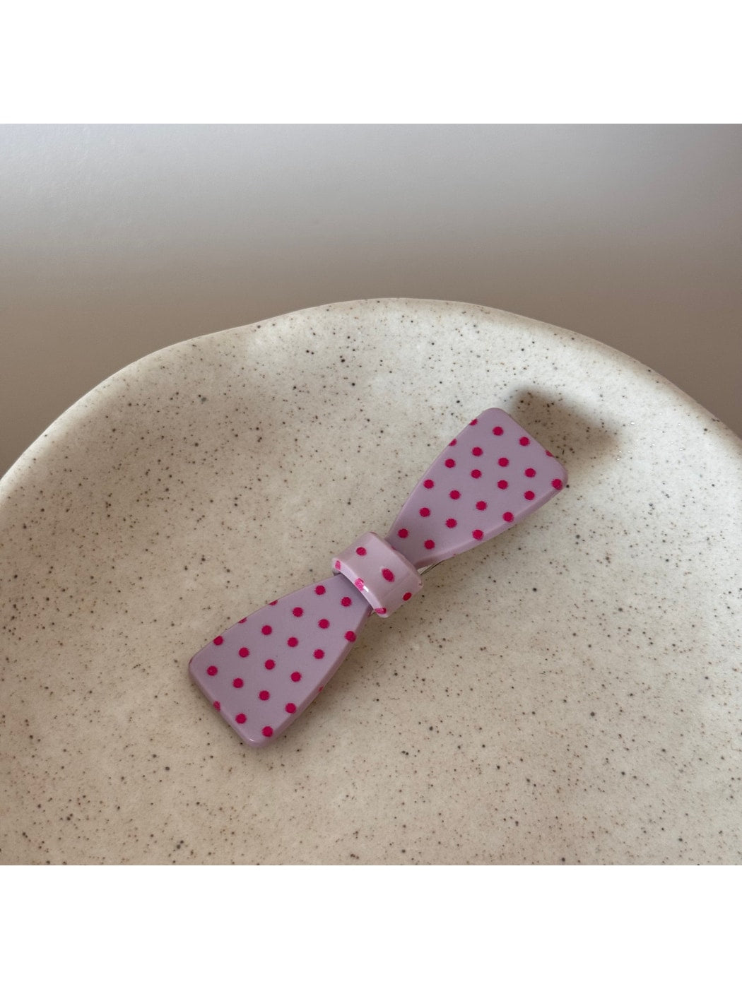 Beau - Semi-Circular Polka Dot Acetate Claw Clip