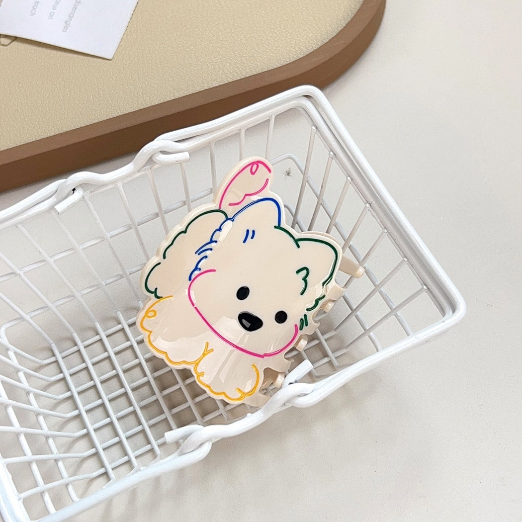Beau - Cute Cartoon Puppy Pattern Claw Clip