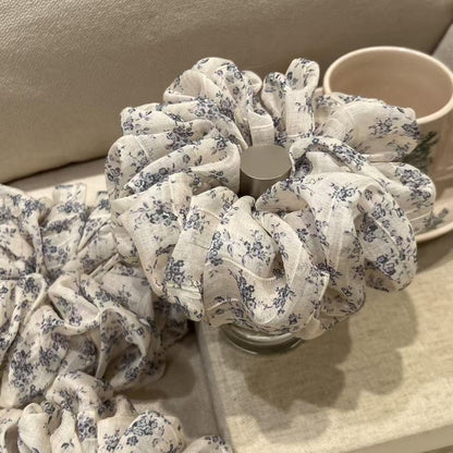 Gifty - Retro Floral Print Polyester Scrunchie