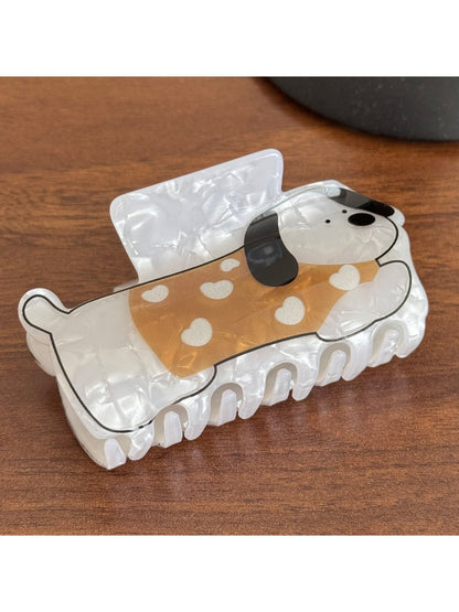 Beau - Cute Cartoon Puppy Hair Claw Large