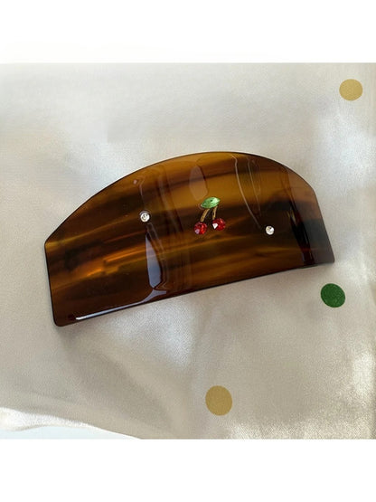 Beau - Cherry Print Clip Claw Hair Clip