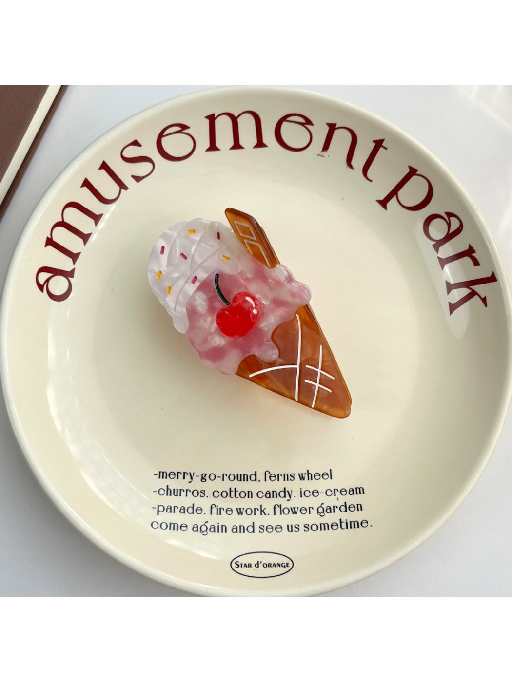 Beau - Ice Cream Acetate Hair Claw Clip
