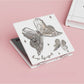Mirroray - White Butterfly Motif Compact Mirror