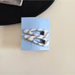 Beau - Classy Blue Plaid Hair Clip