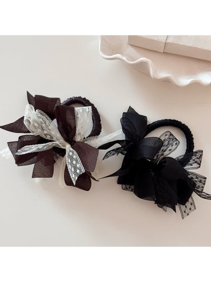 Gifty - Mesh Lace Bow High Stretch Hair Tie
