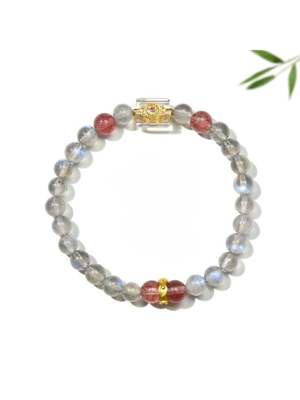Lovra stylish color block bracelet with crystal and bead accents on a white background