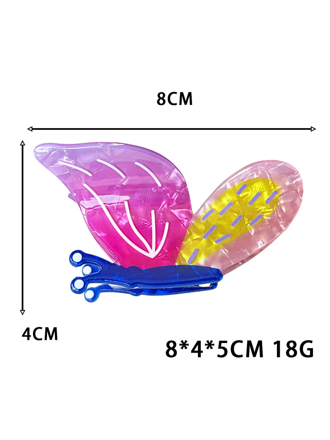 Beau - Decorative Butterfly Shape Fashion Claw Clip