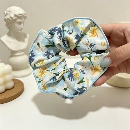 Gifty - Elegant Floral Print Polyester Scrunchie