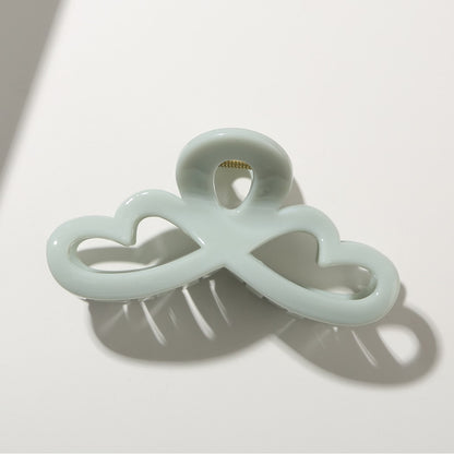 Beau - Double Heart Hollow Openwork PS Claw Clip