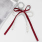 Keypus - Burgundy Ribbon Bow Decorative Keychain
