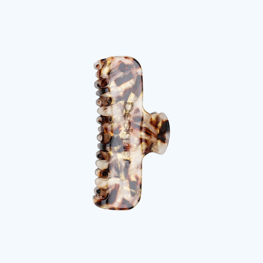 Beau - Classic Glossy Marbled Rectangle Claw Clip