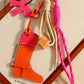 Keypus - Western Style Boot Bow Pendant Keychain