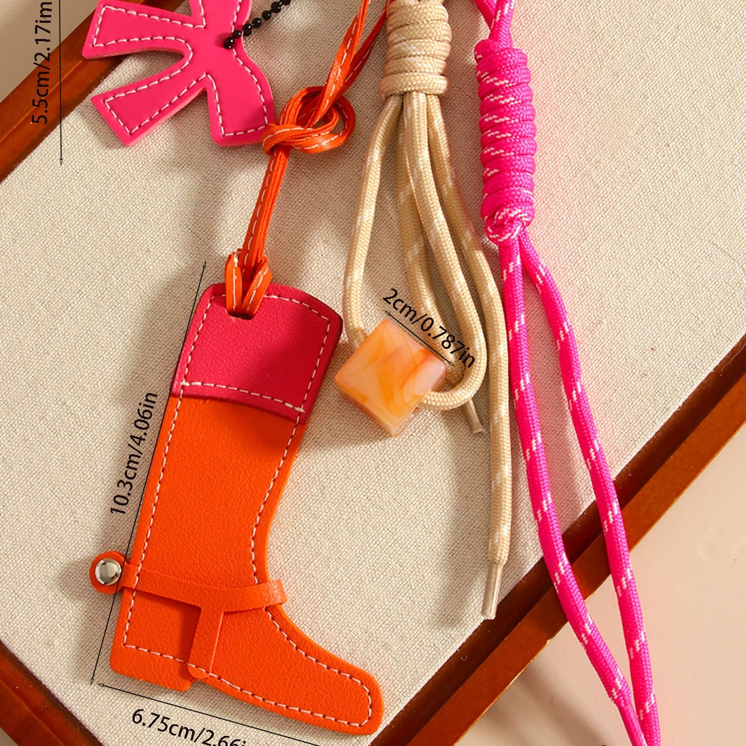Keypus - Western Style Boot Bow Pendant Keychain