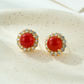 Earedge - Geometric Round Vintage Style Alloy Earrings