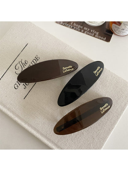 Beau - Brown Oval Hair Clip
