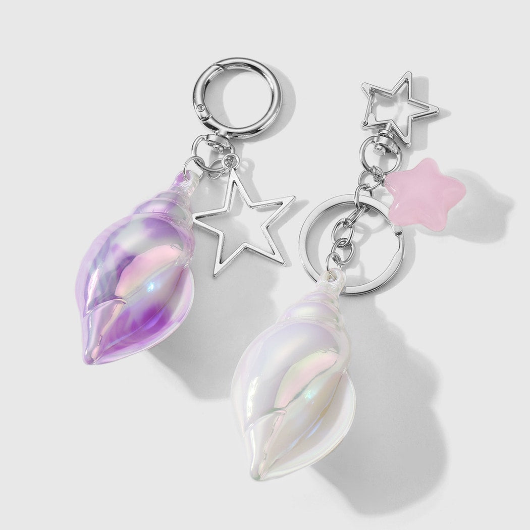 Keypus - Gradient Conch and Star Keychain