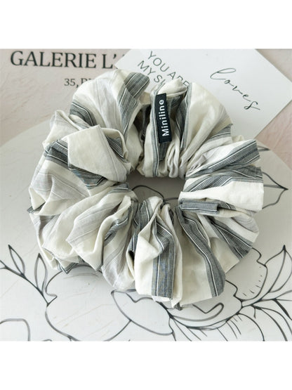 Gifty - Multi Pleated Plaid Scrunchie Hair Ring