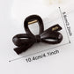 Beau - Glossy Solid Bow Ribbon Claw Clip