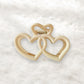 Beau - Double Heart Cutout Plastic Hair Claw Clip