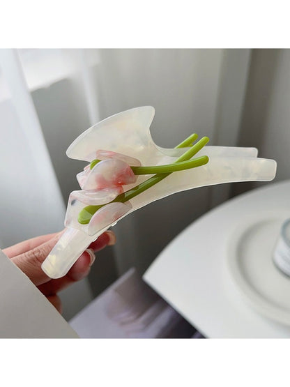 Beau - Minimalist Calla Lily Hair Claw Clip