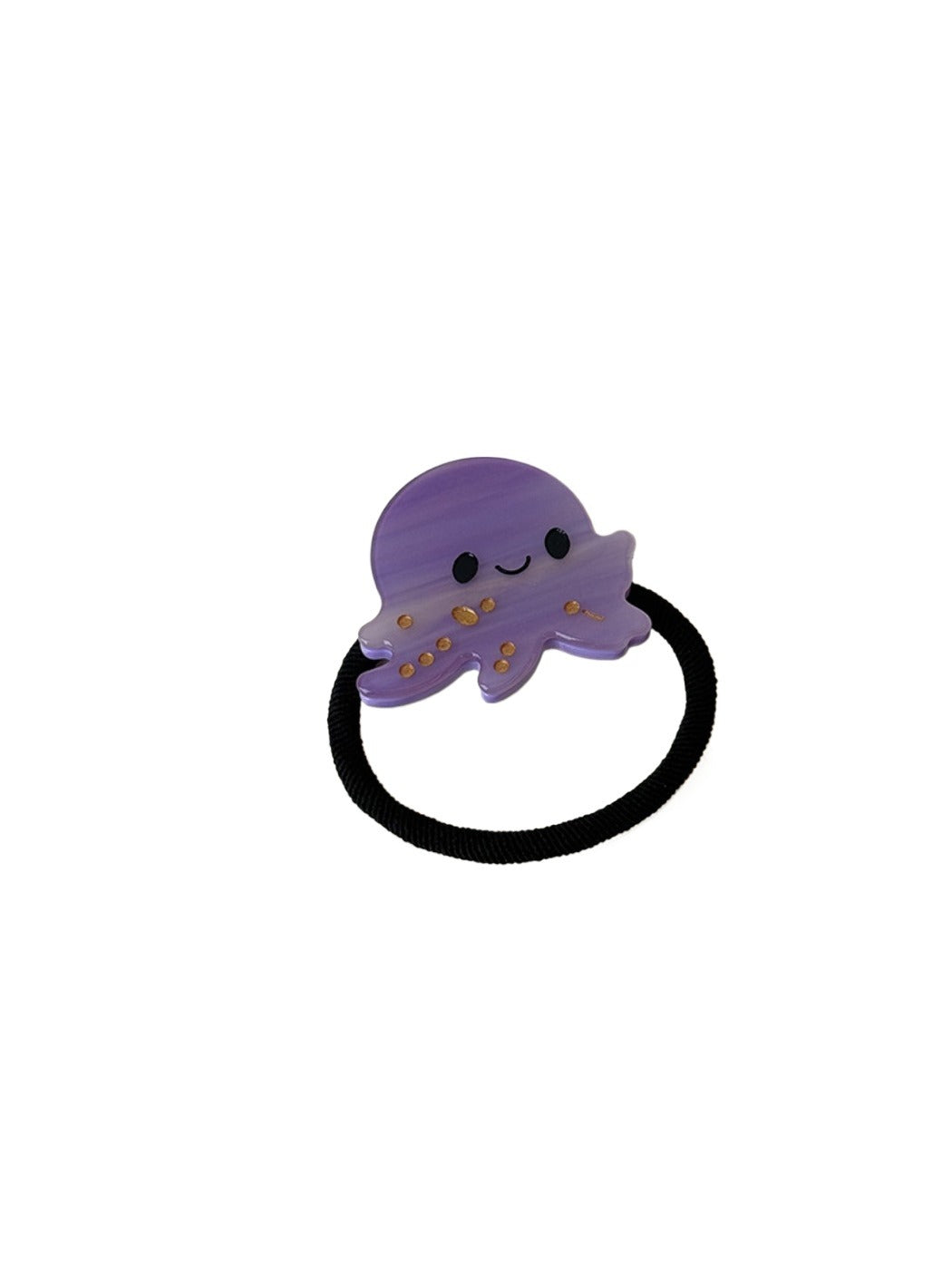 Gifty hair tie on white background emphasizing vibrant ocean animal design