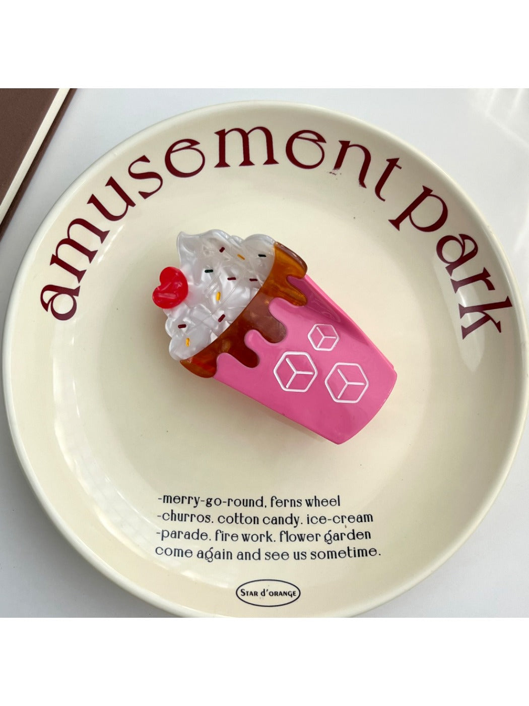 Beau - Ice Cream Acetate Hair Claw Clip